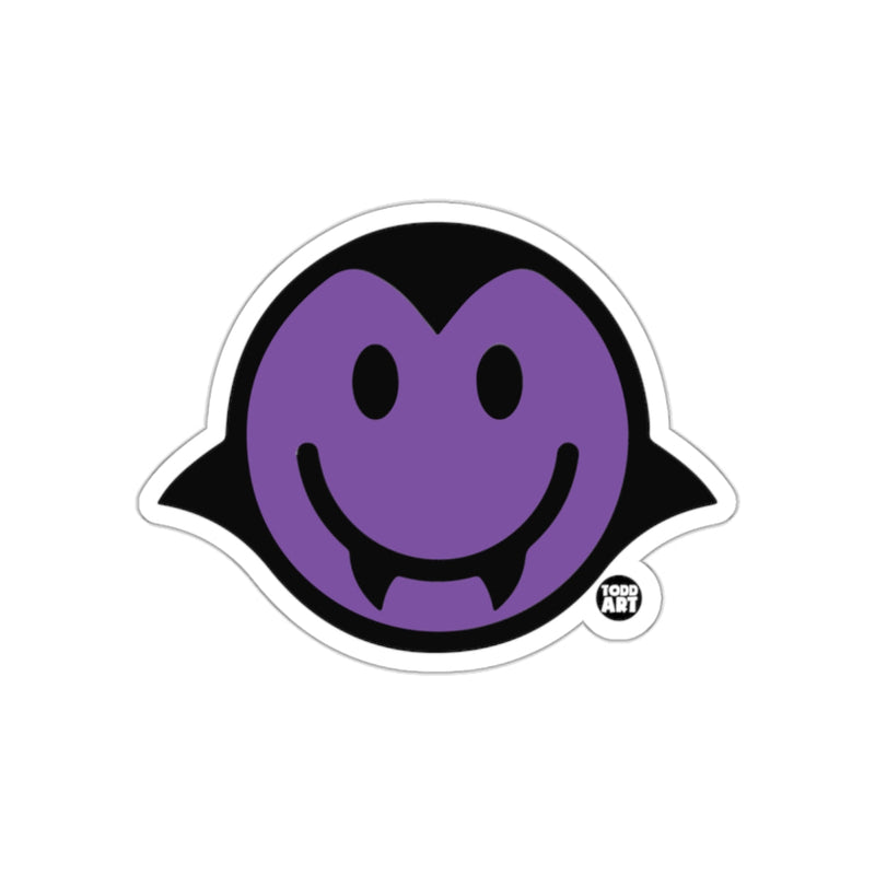 Load image into Gallery viewer, Purple Smiling Vampire Face Art Sticker
