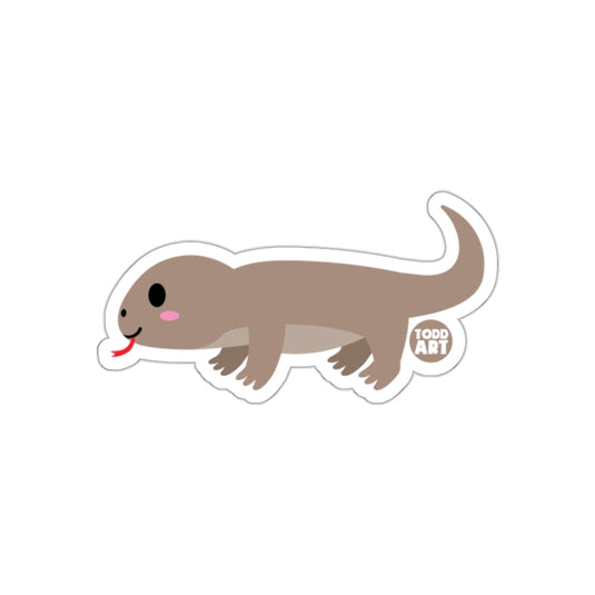 Cute Cartoon Todd Art Salamander Sticker for Kids