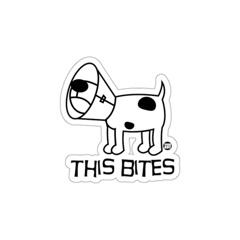 Load image into Gallery viewer, This Bites Dog in Cone With Spots Sticker
