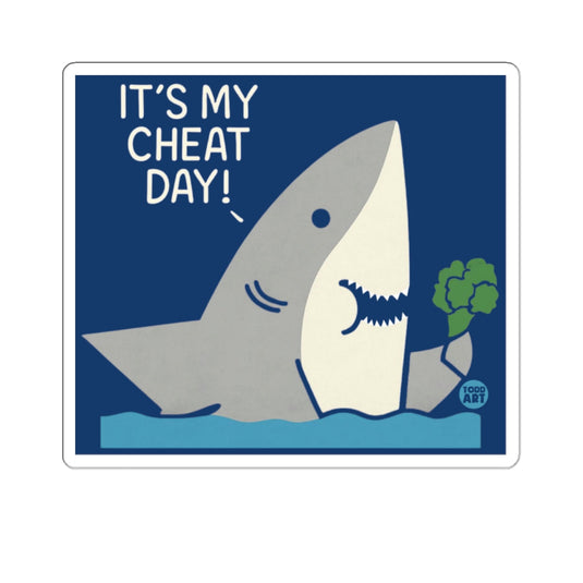 Shark Broccoli It's My Cheat Day Fun Meme 