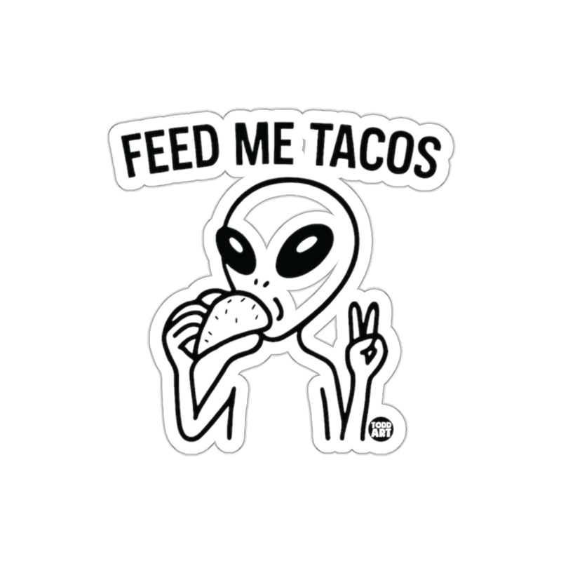 Load image into Gallery viewer, Feed Me Tacos Alien Eating Sticker
