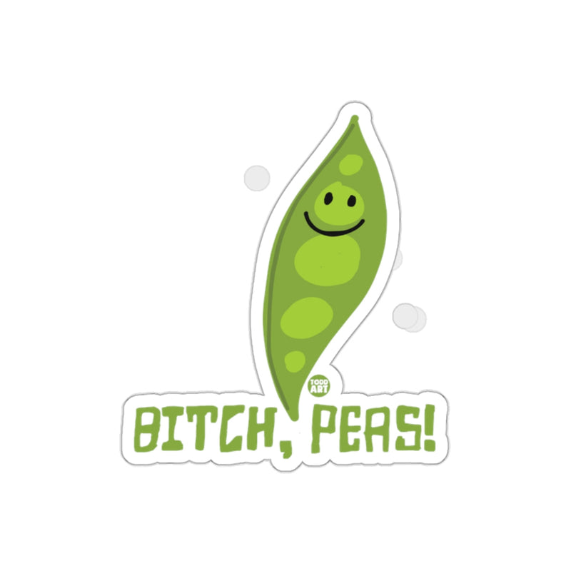 Load image into Gallery viewer, Bitch Pers Smiling Green Pea Character Sticker
