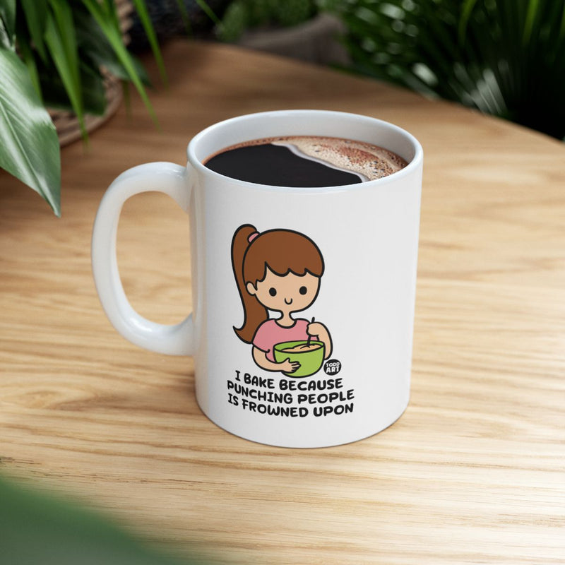 Load image into Gallery viewer, I Bake Because Punching People Is Frowned Upon Mug

