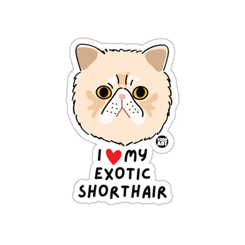 Load image into Gallery viewer, I Love My Exotic Shorthair Funny Cat Owner Sticker
