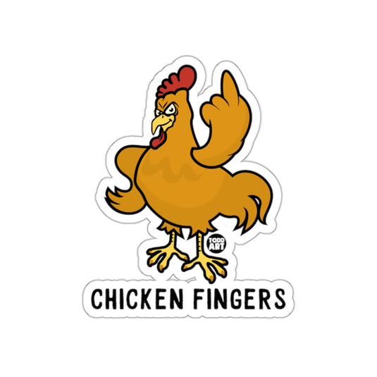 Funny Chicken Fingers Sticker for Your Collection
