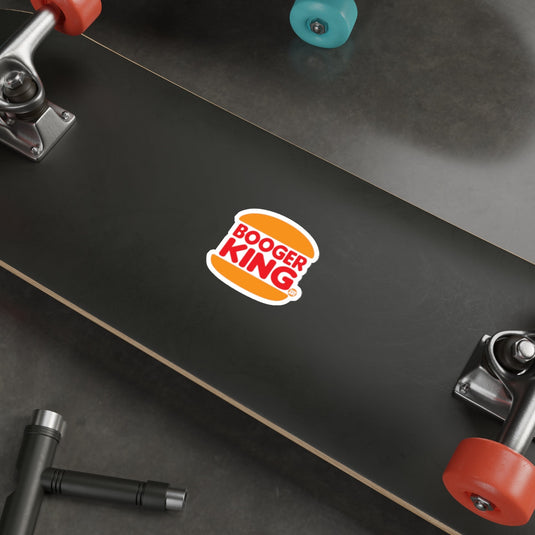 Booger King Funny Logo Parody Graphic Design sticker
