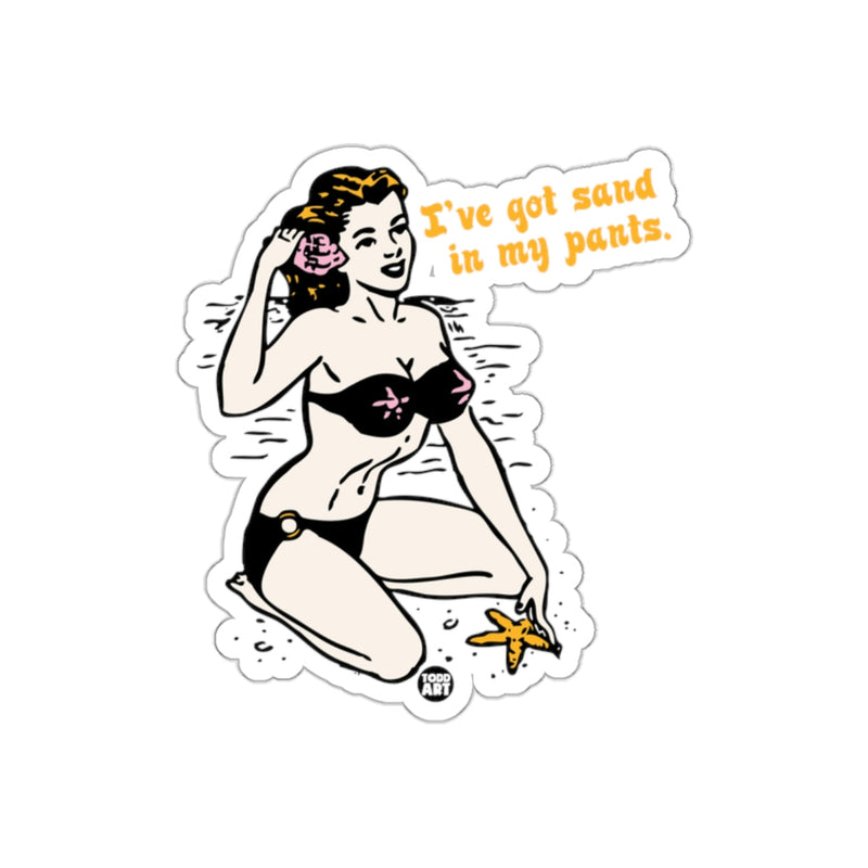 Load image into Gallery viewer, Beach Day Girl Sand in Pants Quote Graphic sticker
