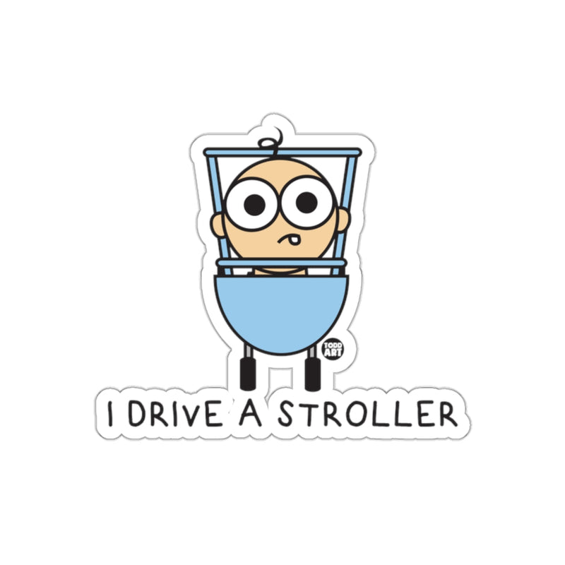 Load image into Gallery viewer, I Drive A Stroller Funny Baby Cartoon Sticker
