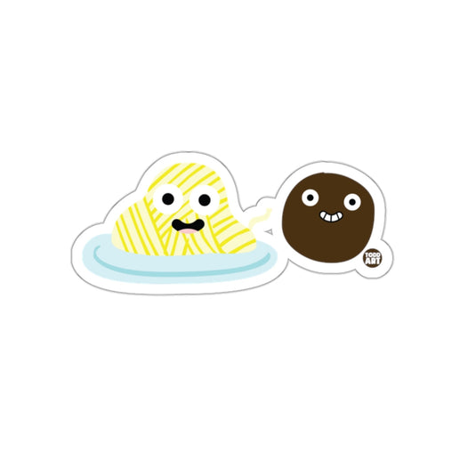 Cute Animated Food Characters Sticker for Fun Decor