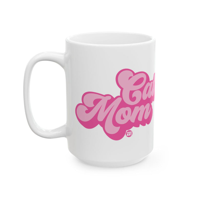 Load image into Gallery viewer, Cute Pink Cat Mom Design Large White Coffee Mug
