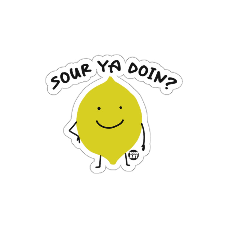Load image into Gallery viewer, Sour Ya Doin Lemon Cartoon Sticker product
