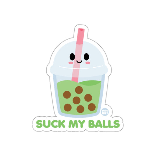 Suck My Balls Funny Bubble Tea Sticker