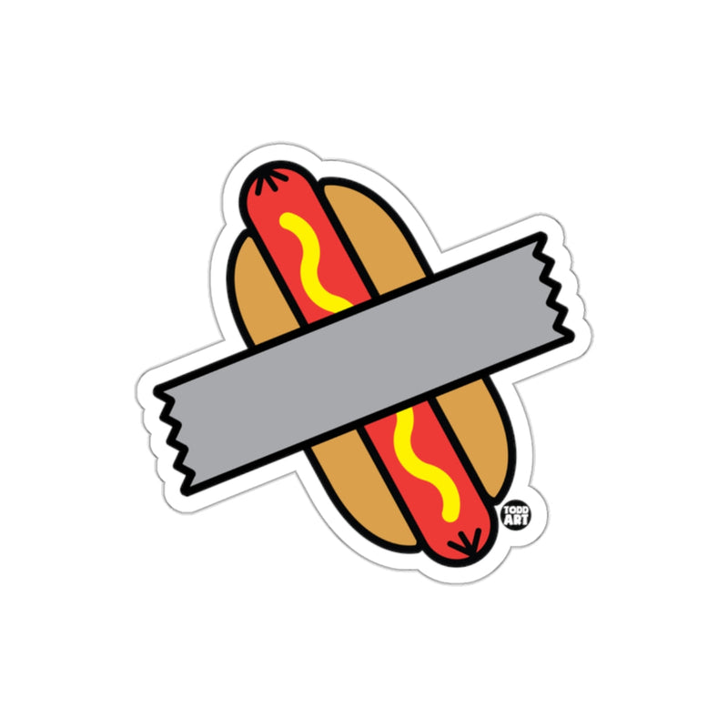 Load image into Gallery viewer, Hot Dog With Duct Tape Cartoon Design Sticker
