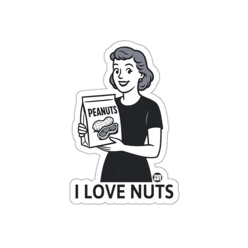Load image into Gallery viewer, I Love Nuts Peanuts Vintage Style Sticker Art
