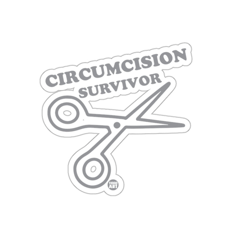 Load image into Gallery viewer, Circumcision Survivor Sticker Funny Decal for Laptops
