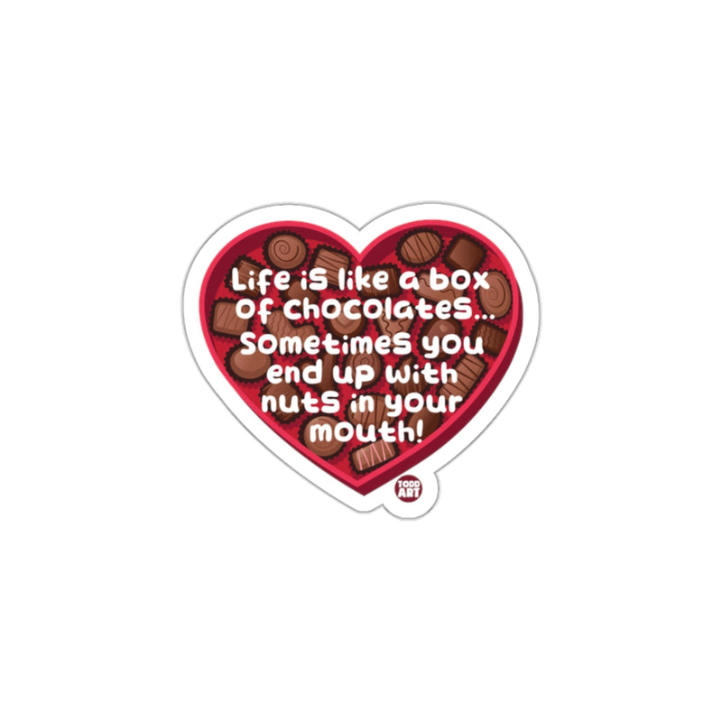 Load image into Gallery viewer, Life Is Like A Box Of Chocolates Heart Sticker
