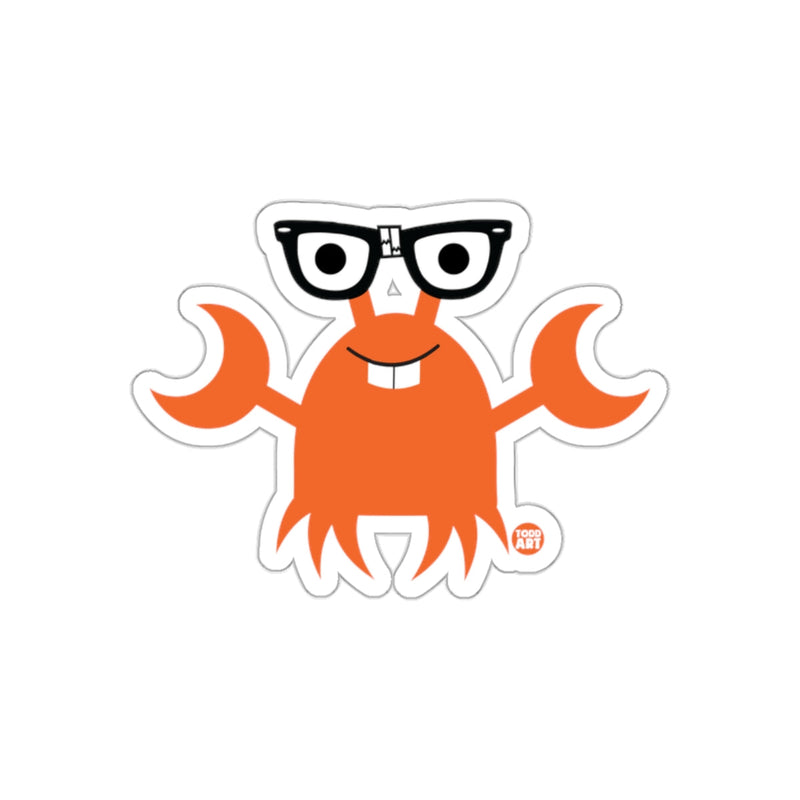 Load image into Gallery viewer, Orange Cartoon Glasses Crab Character Art Sticker
