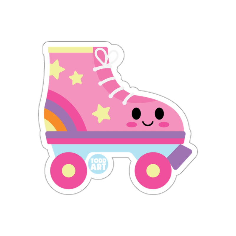 Load image into Gallery viewer, Adorable Pink Roller Skate with Stars Sticker
