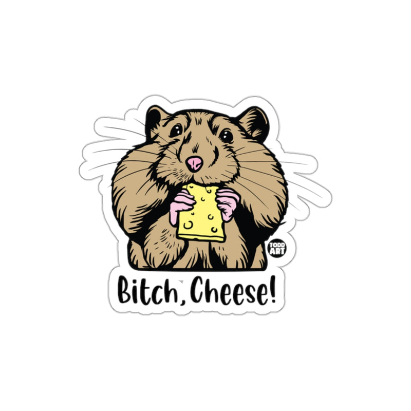 Load image into Gallery viewer, Funny Cheesy Quote Hamster Sticker for Humor
