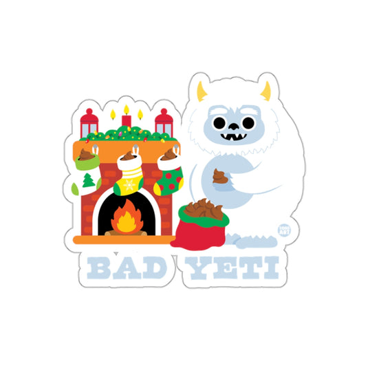 Bad Yeti Holiday Design with Fireplace Sticker