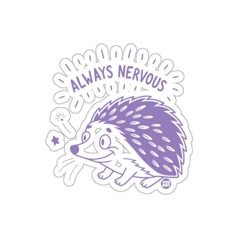 Load image into Gallery viewer, Always Nervous Hedgehog Cartoon Sticker Design
