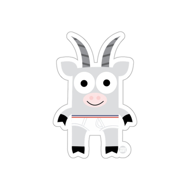 Load image into Gallery viewer, Cute Cartoon Goat with Striped Shirt Sticker
