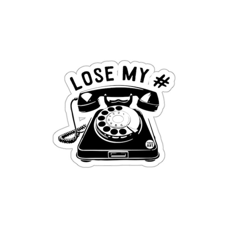 Load image into Gallery viewer, Lose My Number Retro Telephone Design Sticker
