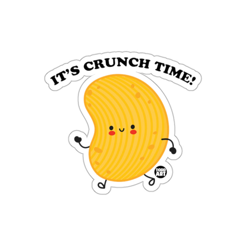 Load image into Gallery viewer, It's Crunch Time Cartoon Potato Chip Sticker
