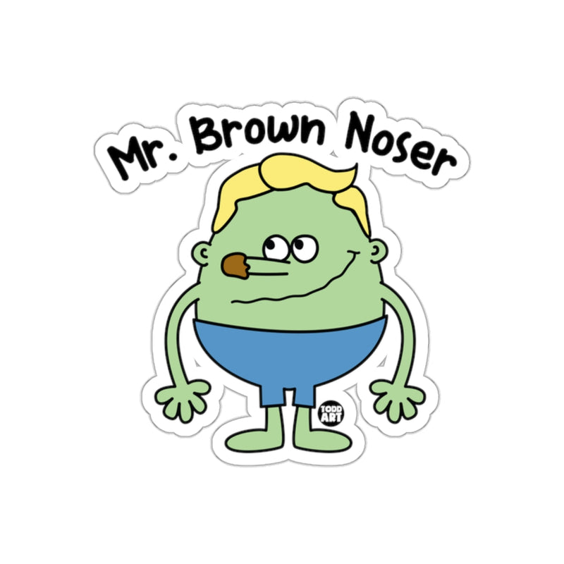Load image into Gallery viewer, Mr. Brown Noser Cartoon Character Sticker
