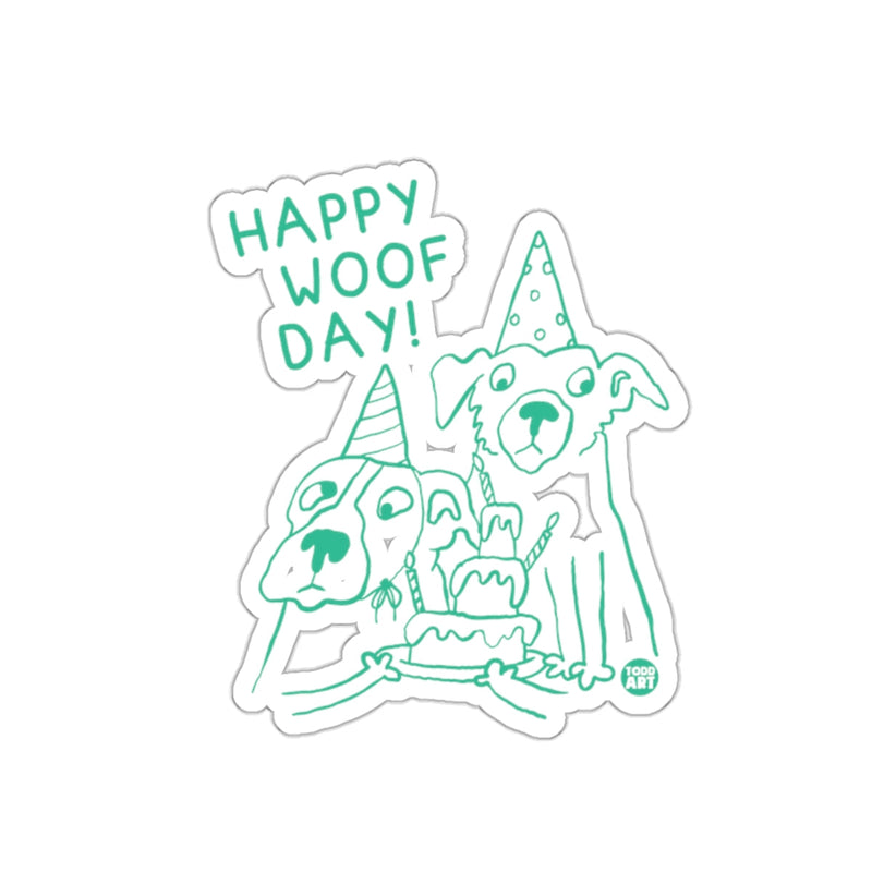 Load image into Gallery viewer, Happy Woof Day Dog Birthday Party Sticker
