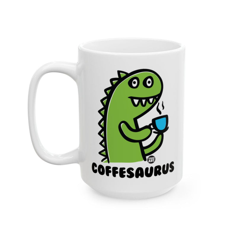 Load image into Gallery viewer, Dinosaur Coffeesaurus Cartoon Mug for Fun Mornings
