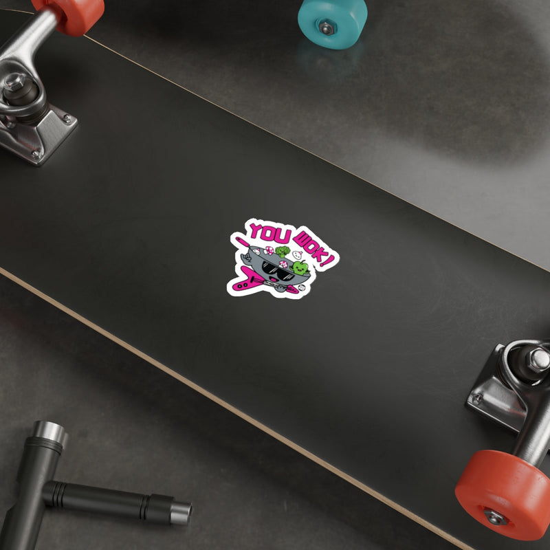 Load image into Gallery viewer, You Wok Cute Fun Skateboard Sticker for Decoration
