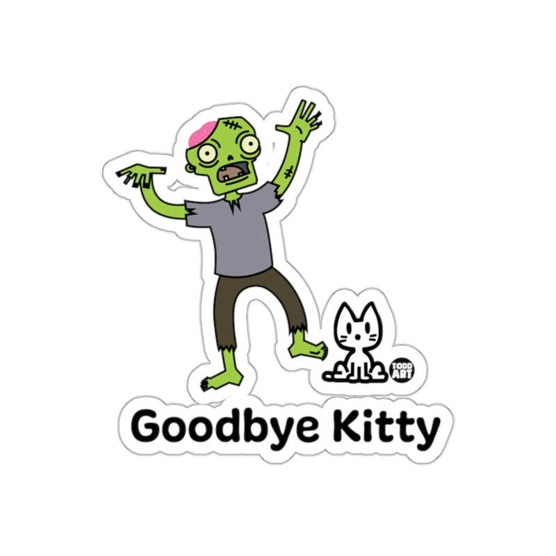 Load image into Gallery viewer, Goodbye Kitty Zombie Sticker for Fun and Quirky Use
