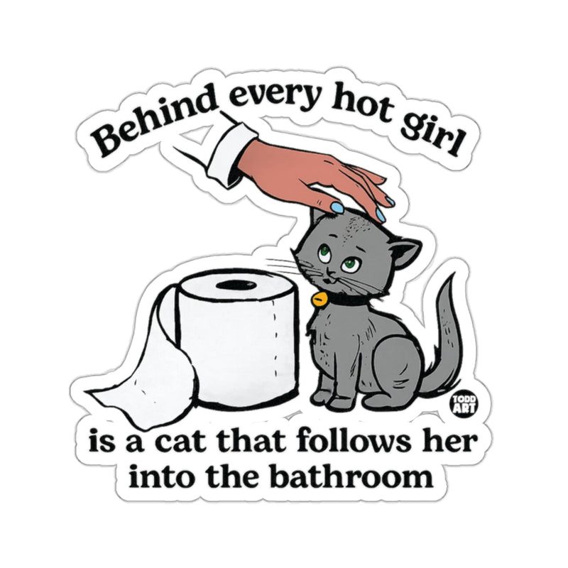 Load image into Gallery viewer, Behind every hot girl cat follows into bathroom 
