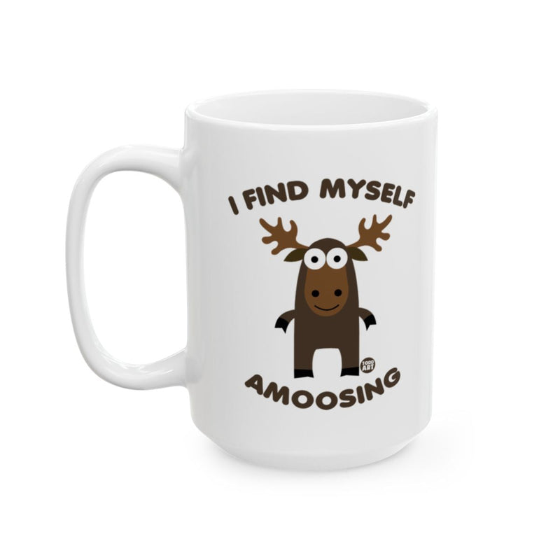 Load image into Gallery viewer, I Find Myself Amoosing Funny Moose Design Mug
