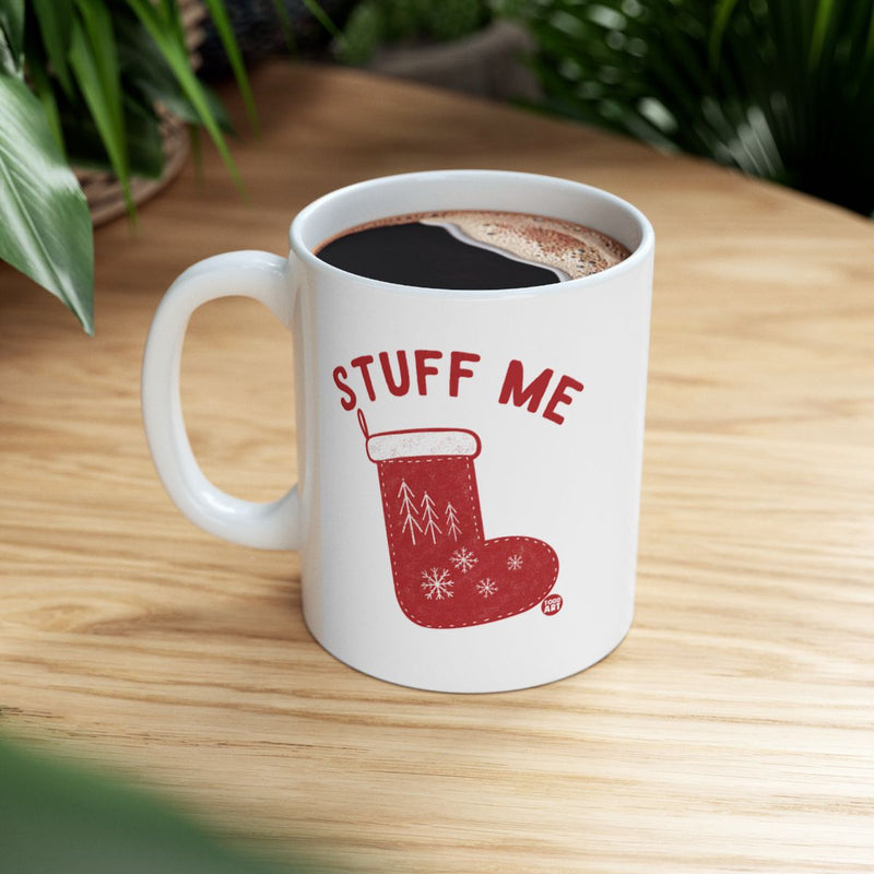 Load image into Gallery viewer, Festive Stuff Me Coffee Mug with Christmas Design
