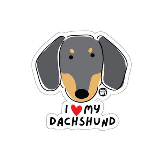 I Love My Dachshund Sticker Cute Dog Lover Decal