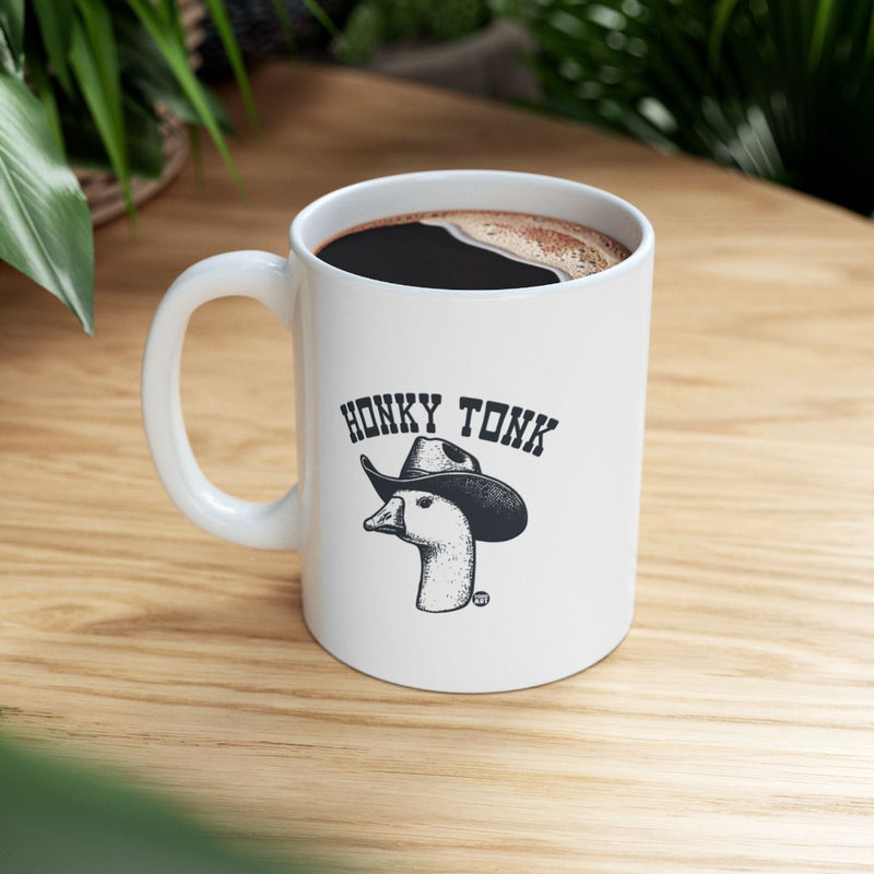 Load image into Gallery viewer, Honky Tonk Goose with Cowboy Hat Graphic Mug
