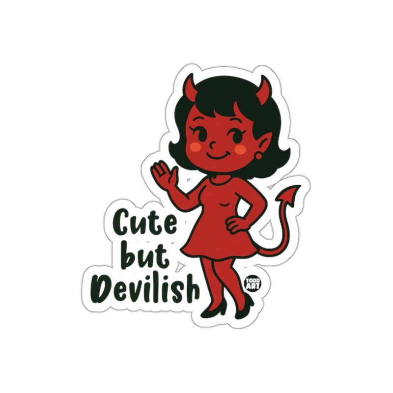 Load image into Gallery viewer, Cute but Devilish Red Devil Character Sticker
