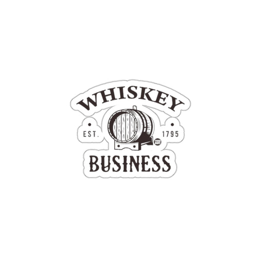 Whiskey Business Rustic Design Sticker Product
