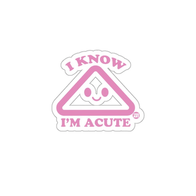 Load image into Gallery viewer, I Know I'm Acute Cute Geometric Design Sticker
