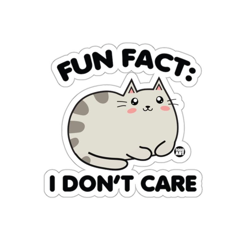 Load image into Gallery viewer, Fun Fact I Don't Care Funny Cat Attitude Sticker
