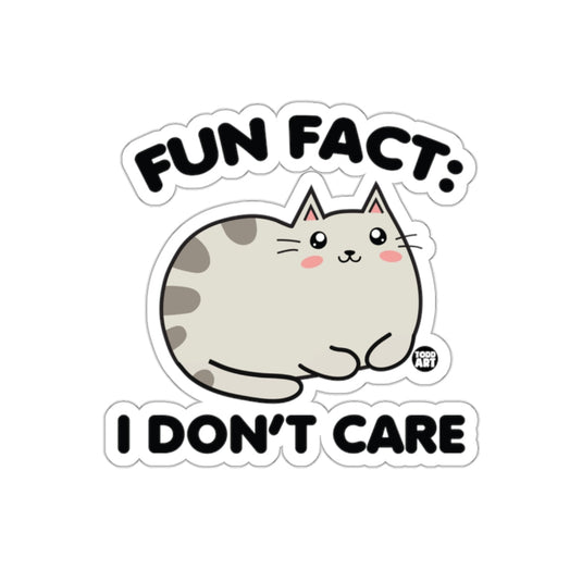 Fun Fact I Don't Care Funny Cat Attitude Sticker
