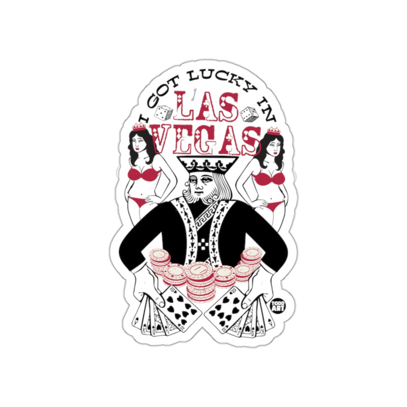 Load image into Gallery viewer, I Got Lucky In Las Vegas King of Clubs Sticker
