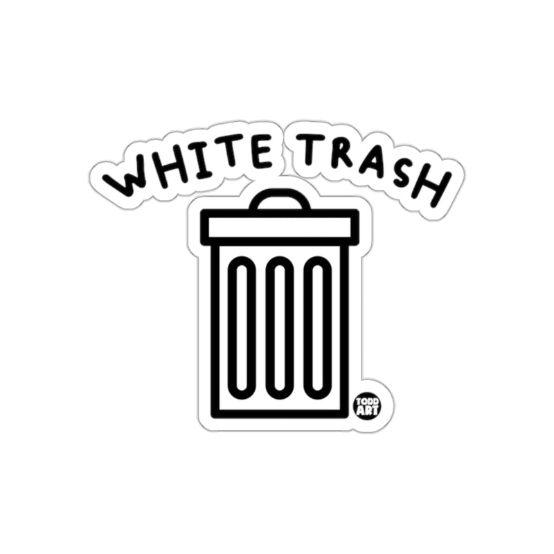 Load image into Gallery viewer, White Trash Garbage Can Sticker Unique Design Decor
