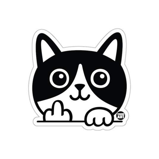 Naughty Kitty Cute Cat With Attitude Funny Animal sticker