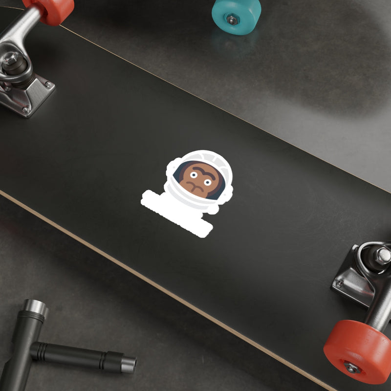 Load image into Gallery viewer, Astronaut Sticker on Black Skateboard Deck product
