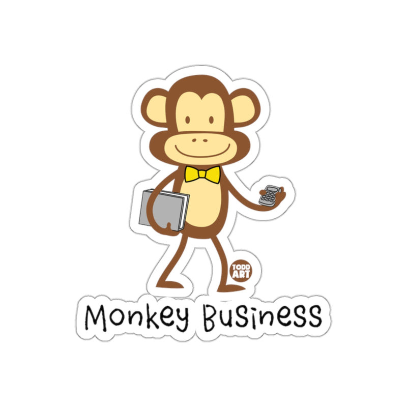 Load image into Gallery viewer, Monkey Business Cartoon Character Sticker Design
