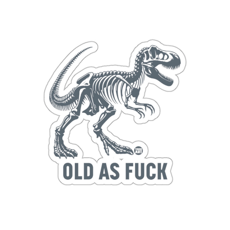 Load image into Gallery viewer, Old As Fuck Dinosaur Skeleton Sticker
