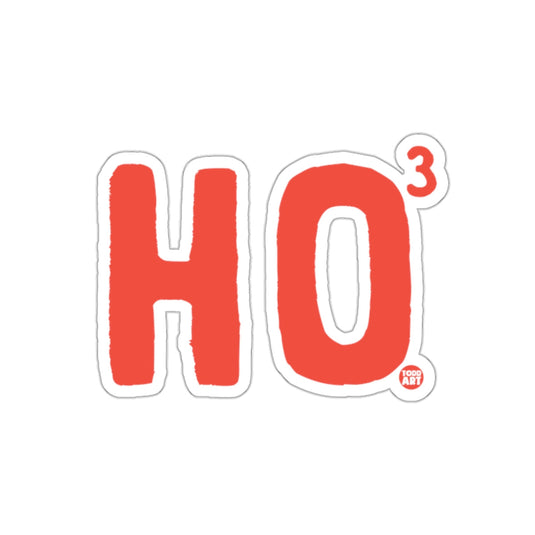 Funny HO Cubed Christmas Holiday Sticker Design